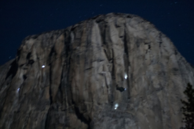 El Captain View from Moonlight tour - Spot the climbers (a.k.a their headlights)